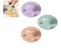 Tea Bag Mug Topper Silicone Tea Bag Holder Cat-Designed Cup Silicone Cup Covers, Reusable Cute 3D Cat Te a Ba g Holder Lid for Coffee Milk Te as, Dishwasher Safe (3pcs)
