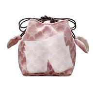 Tea Bag Organiser - Chinese Aesthetics | Portable Bag with Drawstring for Home and Office, Aesthetic Tea Bag Cup Container for Women, Elegant Fabric Storage Bag, Perfect for T