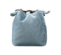 Tea Bag Organiser - Chinese Aesthetics | Portable Bag with Drawstring for Home and Office, Aesthetic Tea Bag Cup Container for Women, Elegant Fabric Storage Bag, Perfect for T