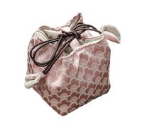 Tea Bag Organizer,Aesthetic Embroidered Portable Drawstring Bag,Embroidered Tea Pocket - for Women Home Office Outdoor Travel Holiday Camping Picnic Road Trip