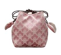 Tea Bag Organizer - Chinese Embroidered Portable Tea Holder Cup Container with Drawstring Elegant Storage Accessories | Women Home Office Outdoor Travel Holiday Camping Picnic Road T