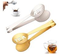 Tea Bag Squeezer,Tea Tongs for Loose Tea,Stainless Steel Tea Bag Squeezer Tongs,Round Tea Filter Clamp,Tea Bag Clip Tea Bag Grip Holder Strainer for Tea Drinkers Accessories Tool