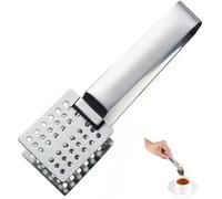 Tea Bag Squeezer Tongs, Effective Tea Tool for Easy Extraction, Stainless Steel Tea Tongs Strainer Clip Tea Filter Spoon for Gripping Loosing Leaf Tea Bags Ice Sugar Cubes (Silver, 15cm)