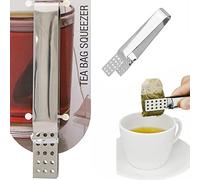 Tea Bag Tongs Teabag Squeezer Strainer Ice Cube Mini Tongs Stainless Steel - 18010C