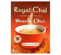 Tea Bags & Drinks with Royal Chai Masala Chai Unsweetened (10 Cups) 180g - 1 Pack | Just Add Hot Water, A Big Flavourful Tea Swirling with Cinnamon, Nutmeg, Cardamom & a hint of Ginger.