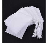 Tea Bags Empty, 200 Pcs Paper Tea Filter Bags Disposable Natural Pulp Material Tea Infuser with Drawstring, Loose Leaf Tea Paper Strainer Bag for Tea and Herb Powder, 5cm x 7cm (White)