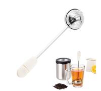 Tea Ball Strainer - Stainless Steel, 1.65x7.28in Loose Leaf Tea Infuser Long-Handled | Maker Diffuser Basket, Reusable Steeper for Any Teapot, Coffee Mug, Kitchen, Home, Holiday, Everyday Use