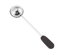 Tea Ball Strainer - Steel Tea Accessories | Diffuser Loose Leaf, Infuser Basket Long-Handled Spoon Filter for Any Teapot Mug Cup Steepers, 18.5cm,Colours, Black White