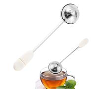 Tea Ball Strainers - Tea Ball with Long Handle, Stainless Steel Strainer, Leak-proof Tea Strainer Basket, 1.6 inches, Reusable, Fine Mesh Interval Diffuser for Brewing Loose Leaves, Pack of 1