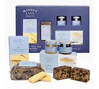 Tea & Biscuits Gift Set for Couples - Afternoon Tea Gift Hamper with Strawberry Preserve, Orange Marmalade, Fruit Cake, Tea Bags & Shortbread Biscuits. Christmas Gifts for Mum or Birthday Gifts