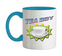 Tea Boy - 11oz - Ceramic Two-Tone Mug for Coffee/Tea - Babyblue/White - One Size