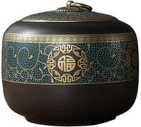 Tea caddy,kitchen storage,Porcelain Tea Canister for Loose Tea Chinese Retro Style Decor Porcelain Tea Canister Vintage Chinese Style Ceramic Loose Tea Container (Color : Bianco, Size : L)