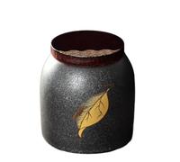 Tea Can Ceramic Bulk Tea Storage Container Jar Home Kitchen Seasoning Storage Jar Retro Small Sealed Jar Tea Storage Jar Storage Container(B)