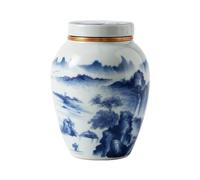 Tea Can Ceramic Loose Tea Storage Container Jar Small Sealed Jar Kitchen Storage Jar Retro Tea Set Single Jar Empty Jar Storage Container