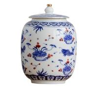 Tea Can Ceramic Tea Canisters Tea Storage Cans Sealed Cans Household Storage Cans Kitchen Canisters Ceramic Food Storage Jar Storage Container(L)