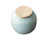 Tea Can Portable Loose Tea Storage Jar Small Ceramic Sealed Jar Chinese Tea Set Tea Jar Kitchen Storage Container Jar Storage Container(B)