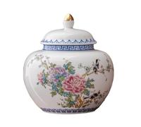 Tea canister,ceramic canister, Ceramic Bulk Tea Storage Jar Chinese Retro Floral Sealed Home Kitchen Food Canister