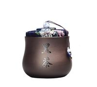 Tea Canisters for Loose Tea Purple Sand Tea Cans Ceramic Storage Jar Canister Sealed Container Candy Organizer Caddy Tank(11)
