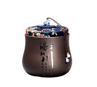 Tea Canisters for Loose Tea Purple Sand Tea Cans Ceramic Storage Jar Canister Sealed Container Candy Organizer Caddy Tank(03)