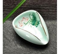 Tea Cha He Handpainted Ceramic Tea Holder for Chinese Porcelain Kung Fu Tea Sets Jingdezhen Celadon Kung Fu Tea Spoon Travel Tea Set for Tea Lovers