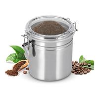 Tea Coffee Sugar Canisters, Stainless Steel Airtight Coffee Container Kitchen Food Candy Storage Jar Tea Tins for Kitchen Pantry, 5 X 5 in