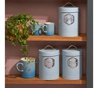 Cooks Professional 3 Piece Kitchen Storage Set | Blue / Silver