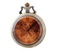 Tea Colored Glass Earth High End Quartz Pocket Watch: Precise Timing with Elegant Design in Durable Stainless Steel Or Fashionable Metal 20