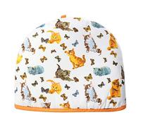 Tea Cosy 100% Cotton Teapot Insulated Cover Warmer Kitchen Cats Novelty Just In- 35x27x3 cm Birthday Christmas New Homes Gift Idea for Cat Lover
