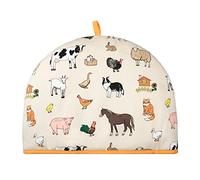 Tea Cosy for Teapot - Insulated Teapot Warmer for Small, Medium, Large Teapot | Funny and Trendy Design for Birthday, Christmas, Kitchen,New Home - Farm Animals, 35x27x3 cm
