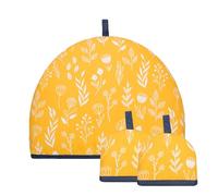 Tea Cosy With Egg Cosy Set of 3 - Premium Insulated One Tea Cosy And Two Egg Cosies Novelty Warmer Funny - Ideal Kitchen For Women & Men (Mustard)