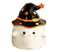 Tea Cup Coffe Mugs Party Cup Mug Cute Coffee Mug with Witch Hat Lid and Handle Ceramic Cup Halloween Mugs, Style 3 Kitchen Daily Necessities Party Cup Coffe Mugs Tea Cup 061224