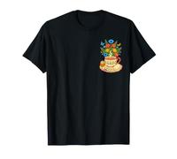 Tea Cup Floral Butterfly Funny Lover Women Nature Pocket T-Shirt