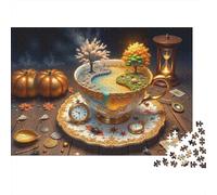 Tea Cup Garden Landscape 1000 Piece Jigsaw Puzzle for Adults 38x26cm/1000pcs