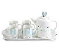 Tea Cup Set Tea Set Teapot Set 900ML Ceramics Teapot Set for Fruit Juice Water and Coffee Tea Pot Flower Kettle with Tray Coffee Cup Set Teacup Set Tea Cups Coffee Cup Set Tea Pot Set