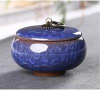Tea Cup Sets Chinese Retro Ice Crack Tea Caddies Ceramic Tin Teaware Set Accessories Small Powder Storage Tank Antique Colorful Jar Afternoon Tea Set(A)