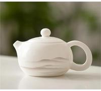 Tea Cup Sets Handmade Beauty Xishi Kettle Home Ceramic Tea Infuser Filter Set Mutton Fat Jade White Porcelain Teapot Afternoon Tea Set