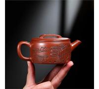 Tea Cup Sets Handmade Carved City Gate Large Caliber Pot Raw Ore Mud Kettle Zisha Tea Set 200ml Classic Purple Clay Teapots Afternoon Tea Set