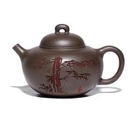 Tea Cup Sets Handmade Pot Raw Ore Steel Grey Section Mud Tea Maker Kettle Zisha Set 180ml Traditional Purple Clay Teapot Afternoon Tea Set