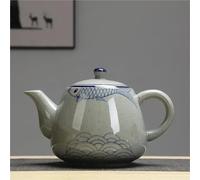 Tea Cup Sets Handpainted Blueandwhite Porcelain Filter Tea Pot Restaurant Teaware 900ml Ceramic Large Teapot with Handle Vintage Afternoon Tea Set(Type-E)