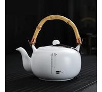 Tea Cup Sets Home Beauty Tea Set White Porcelain Infuser Traditional 680ml Large Capacity Ceramic Teapot Zen Beam Pot Afternoon Tea Set(D)