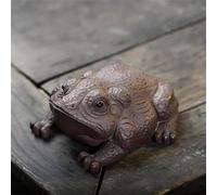 Tea Cup Sets Home Tea Set Decoration Chinese Yixing Purple Clay Pet Handmade Frog Animal Statue Ornaments Afternoon Tea Set(A)