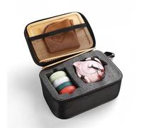 Tea Cup Sets Travel Chinese Kungfu Small Tea Set One Pot Four Cups Ceramic Teapot Cup Tray Portable Bag Japanese Ceremony Afternoon Tea Set(D)