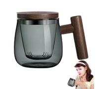 Tea Cup with Infuser and Lid - Glass Tea Mug Portable Teapot with Tea Filter | Steeping Tea Strainer Mugs for Loose Leaf Tea, Blooming Tea, Tea Bags