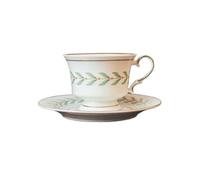 Tea Cups and Saucers Set,Tea Cups English Afternoon Tea Black Tea Cup Vintage Ceramic Flower Tea Cup Exquisite and Practical Coffee Cup and Saucer Set Tea Cups and Saucers(Color:Blue)