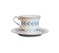 Tea Cups and Saucers Set,Tea Cups English Afternoon Tea Black Tea Cup Vintage Ceramic Flower Tea Cup Exquisite and Practical Coffee Cup and Saucer Set Tea Cups and Saucers(Color:Blue)