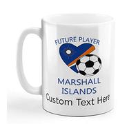 Tea Cups Future Soccer Player Marshall Islands Mugs Mulled Drinks 330ml | Tea Cup Funny Porcelain Mugs for Men Hot Cocoa Love's day