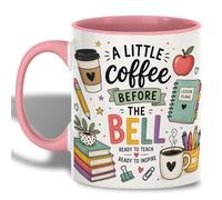 Tea Cups Little Before Bell Quote School Books Coffee Mug Milk 330ML | Tea Cup Large Drinking Cup for Friends Coffee Kitchen