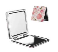Tea Cups With Roses Romantic Shabby Fashion And Exquisite Pocket Mirror, Compact And Practical