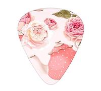 Tea Cups With Roses Romantic Shabby High-Quality, Wear-Resistant And Tough Guitar Picks Give You A Different Musical Experience