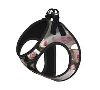 Tea Cups With Roses Romantic Shabby Print Reflective No Choke Pet Vest Harness,Adjustable Soft Padded Dog Harness With Easy Control Handle